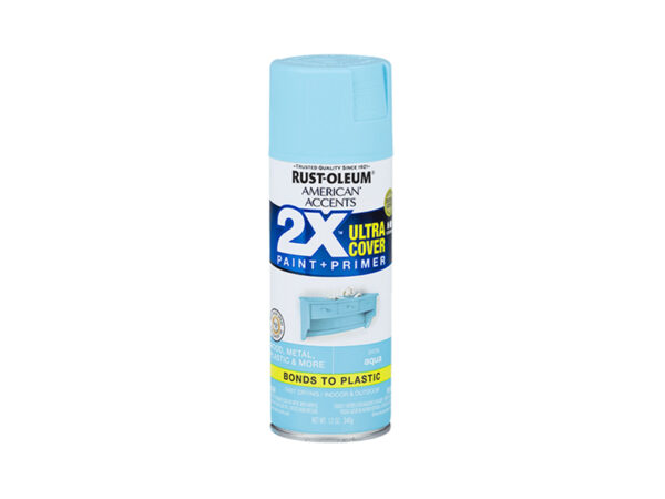 RUST-OLEUM® 2X Ultra Cover Satin Spray – Satin Aqua (12 oz. Spray)