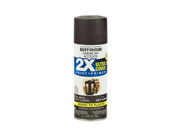 RUST-OLEUM® 2X Ultra Cover Satin Spray – Satin Dark Walnut (12 oz. Spray)