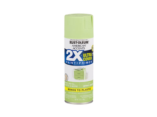 RUST-OLEUM® 2X Ultra Cover Satin Spray – Satin Green Apple (12 oz. Spray)