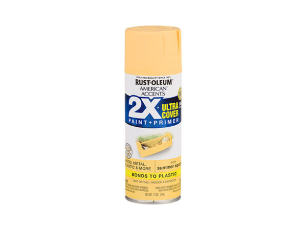 RUST-OLEUM® 2X Ultra Cover Satin Spray – Satin Summer Squash (12 oz. Spray)