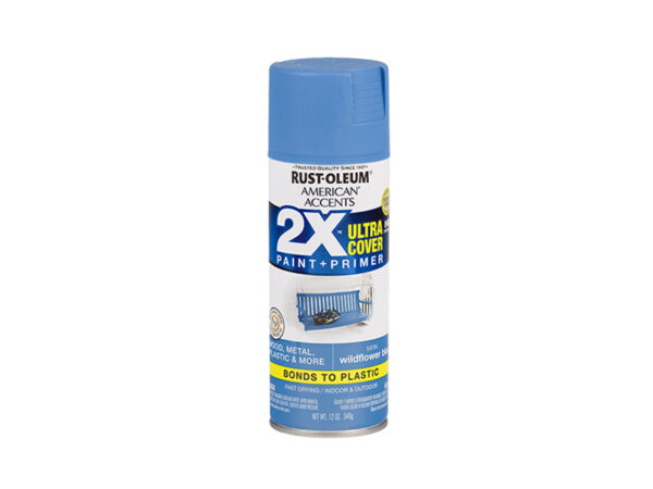 RUST-OLEUM® 2X Ultra Cover Satin Spray –  Satin Wildflower Blue (12 oz. Spray)