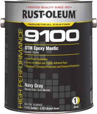 RUST-OLEUM HIGH PERFORMANCE V9100 System Low VOC DTM Epoxy Mastic - Navy Gray 1gal