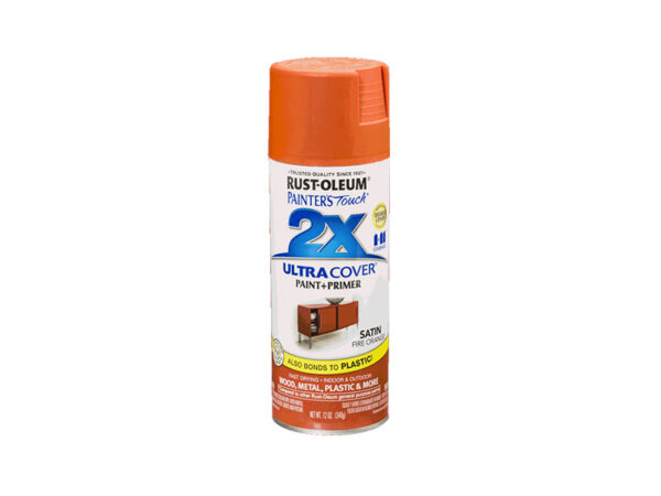 RUST-OLEUM® 2X Ultra Cover Satin Spray – Satin Fire Orange (12 oz. Spray)