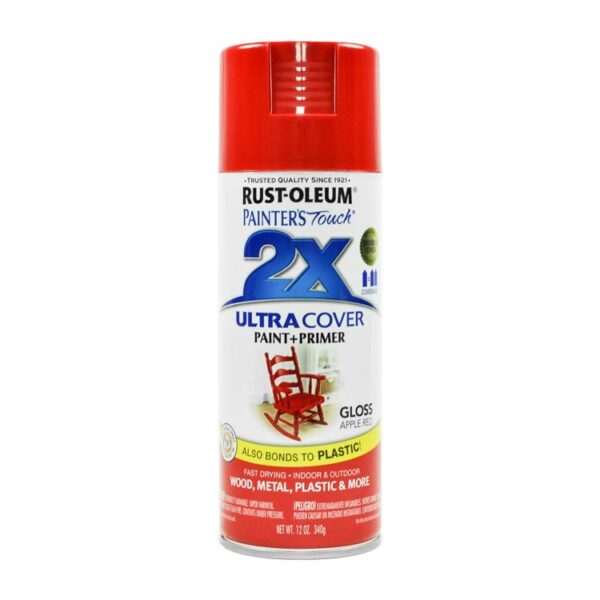 RUST-OLEUM® 2X Ultra Cover Gloss Spray – Gloss Apple Red (12 oz. Spray)