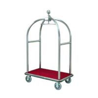 Hotel luggage Trolley - 201 Brushed Stainless Steel Silver