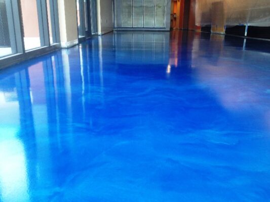 Rust-oleum® Rocksolid® Polycuramine® Metallic Floor Coating Kit- Brilliant Blue - Image 2