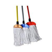 PRAK Wet Mop Set 375gr with mop holder, 120cm metal Handle